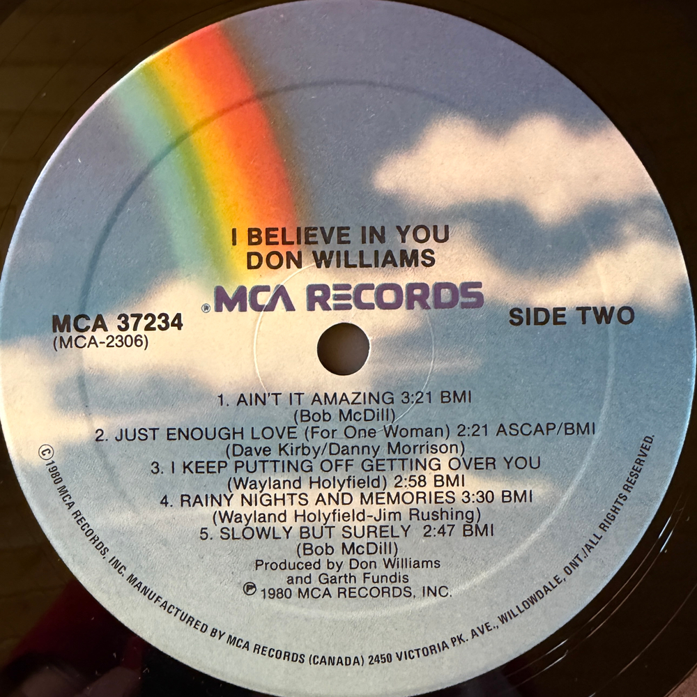 Don Williams – I Believe In You (Канада 1980г.) Т