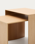 Litto Журнальный столик из шпона дуба натурального цвета 90 x 45 см