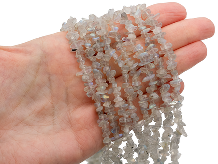 Нить бусины из лабрадорита 7-8мм (галька)