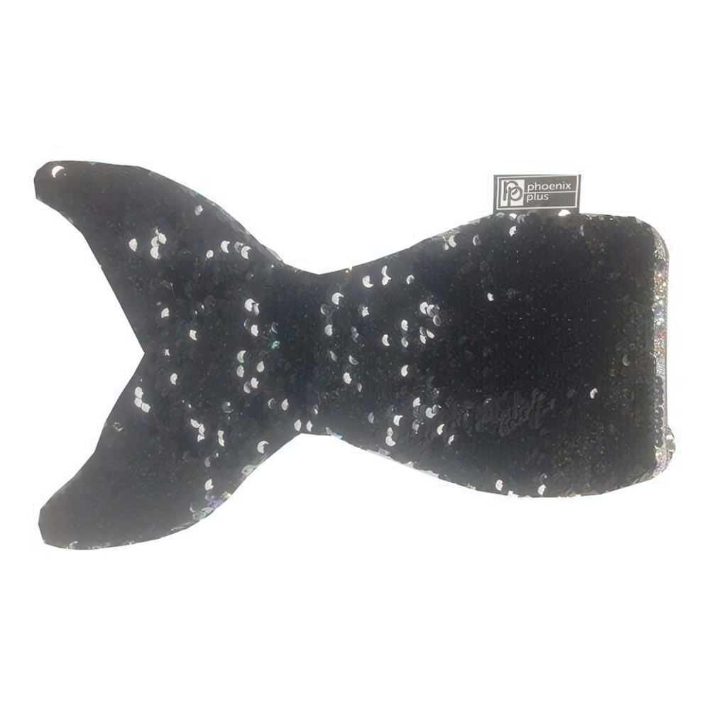 Пенал 1 отд. 24х14,5см. "Хвост русалки" черный, пайетки (Феникс+)