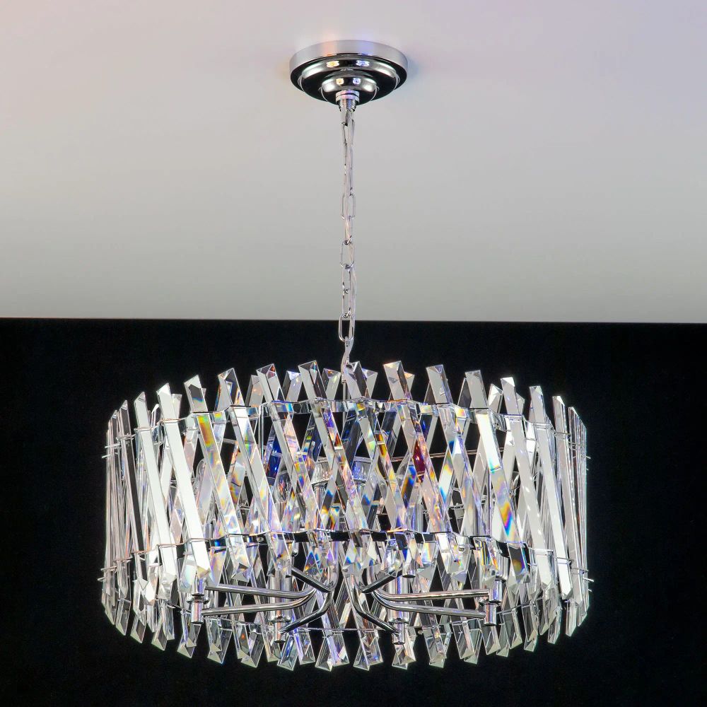 Citilux Ингвар CL334281 Люстра подвесная хрустальная Хром