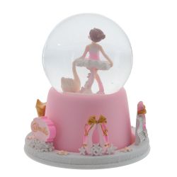 GAEM Фигурка дек "Балерина" в стекл шаре (муз, подсвет, вьюга, движ, 3xAAA н/п), D10 см, L15 W15 H17 см