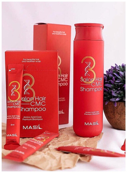 Восстанавливающий профессиональный шампунь с керамидами Masil 3 Salon Hair CMC Shampoo, 300 мл
