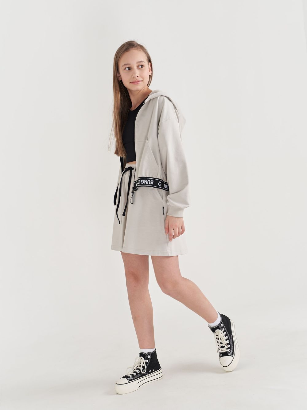 Толстовка облегченная "ТУМАН" укороченная подростковая