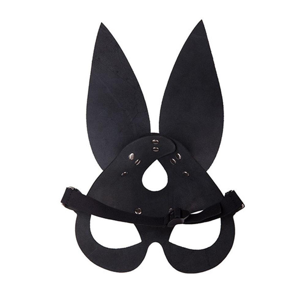 Чёрная кожаная маска с длинными ушками Зайка Sitabella BDSM Accessories 3186-1