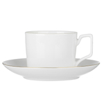 Набор чайный 2 пр., 240мл, MILLIMI, белый с золотой отводкой, фарфор