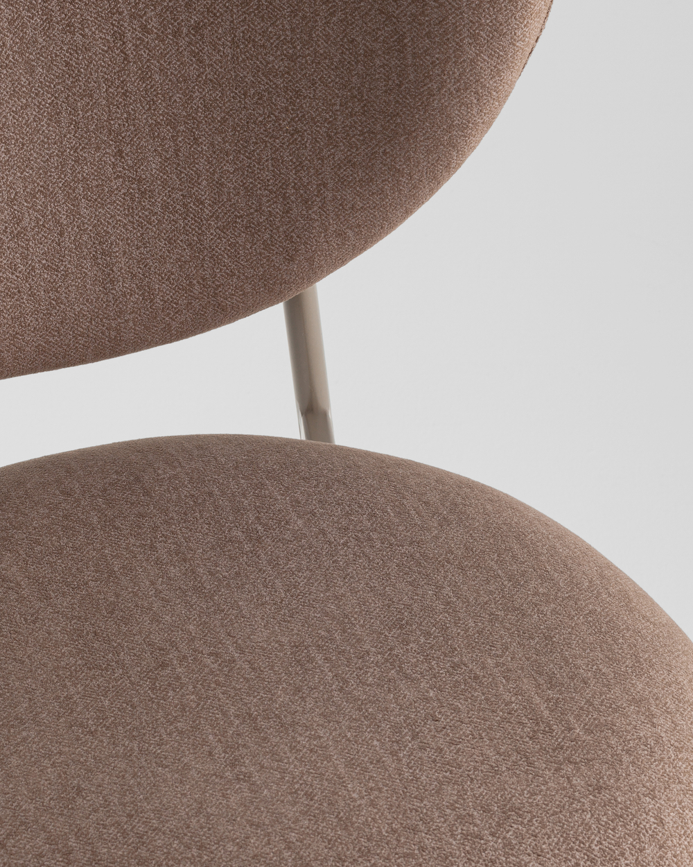 Стул Rina велюр коричневый каркас бежево-серый