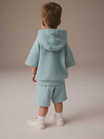 Толстовка с капюшоном и шорты в комплекте для мальчика Next E99-875, Голубой