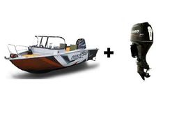 Комплект Алюминиевая лодка (катер) Mikatsu (Микатсу) 570 (Z43) Premium + мотор Hidea HDEF 115 FEL-T EFI
