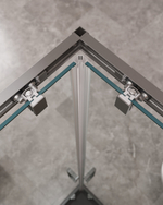 Душевой уголок Cezares MOLVENO-A-2-100-C-GM-IV, 100х100х195, профиль оружейная сталь, прозрачное стекло