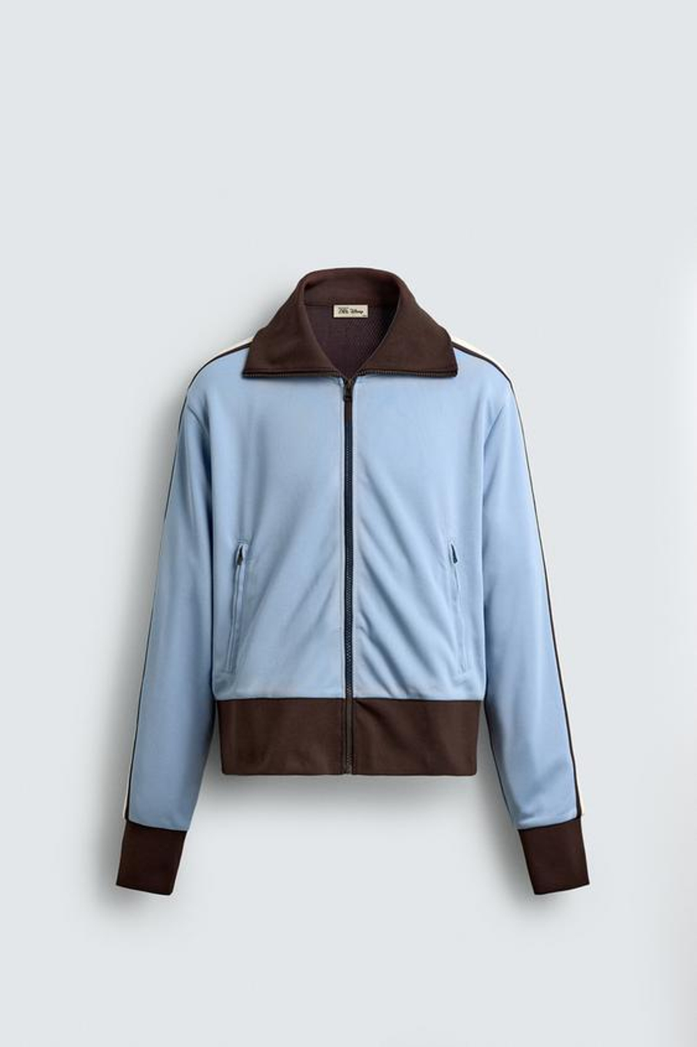 ZARA HARRY LAMBERT X DISNEY КУРТКА-ДЖОГГЕР КОНТРАСТНАЯ, НЕБЕСНО-ГОЛУБОЙ