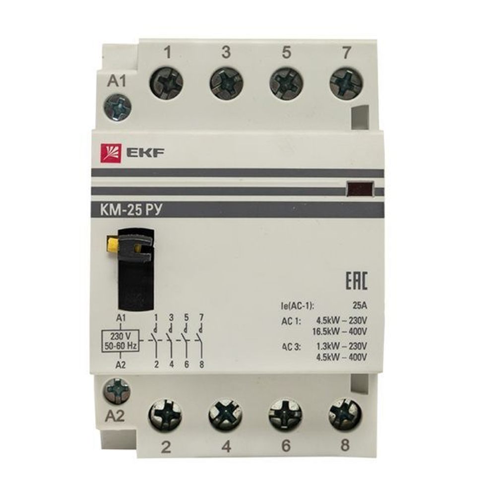 Контактор модульный КМ РУ 63А 4NO (3 мод,) EKF PROxima