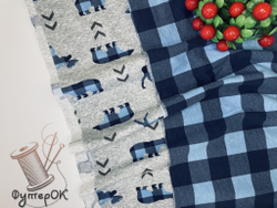 Кулирка ХБ олени синие