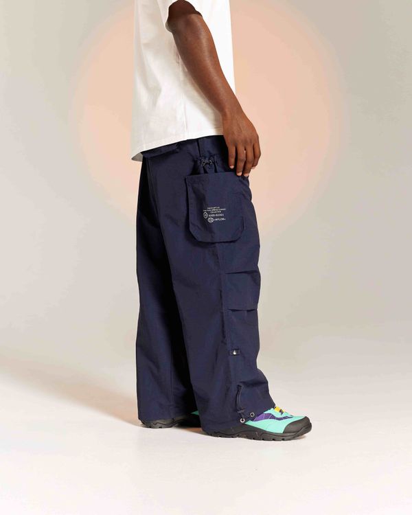 Брюки Multi pocket темно-синие - фото 3