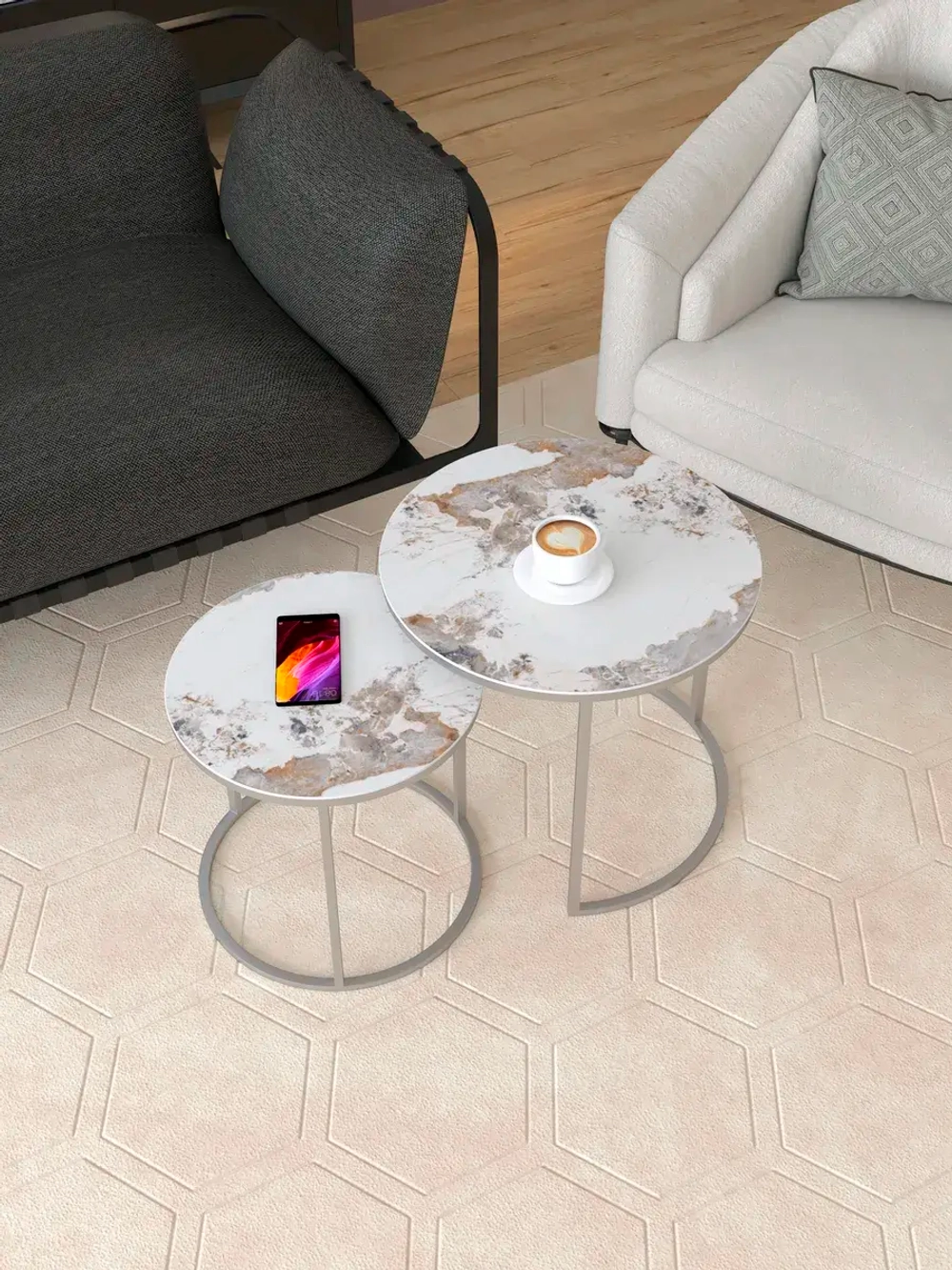 Комплект журнальных столов Акцент - керамогранит 201SLPAGKER