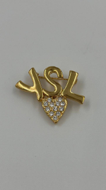 Брошь с сердечком YSL