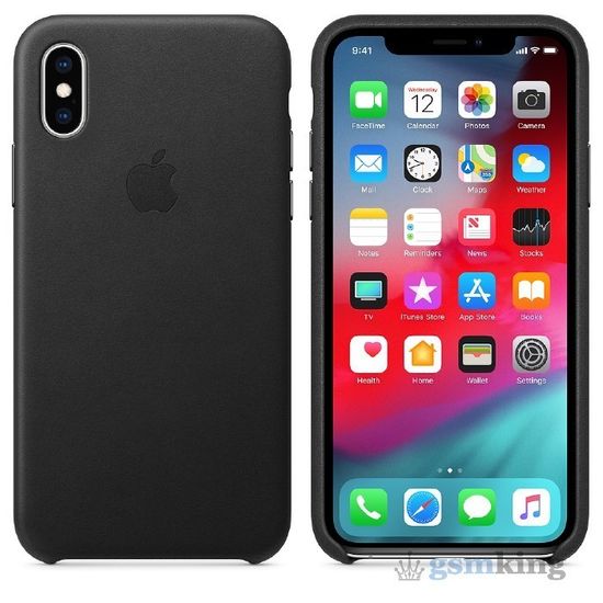 Leather Case iPhone XS Max Black (Чёрный)