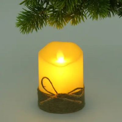 Сувенир с подсветкой «Свеча - Пламя» 7,5*10 см (работает от батареек 3 ААА)