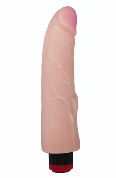 Вибратор-реалистик с шишечками у основания - 24,7 см. (Цвет: телесный)