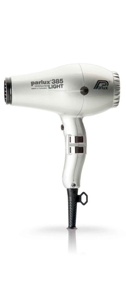 Фен Parlux 385 Power Light, 2150 Вт, ионизация, 2 насадки, серебристый