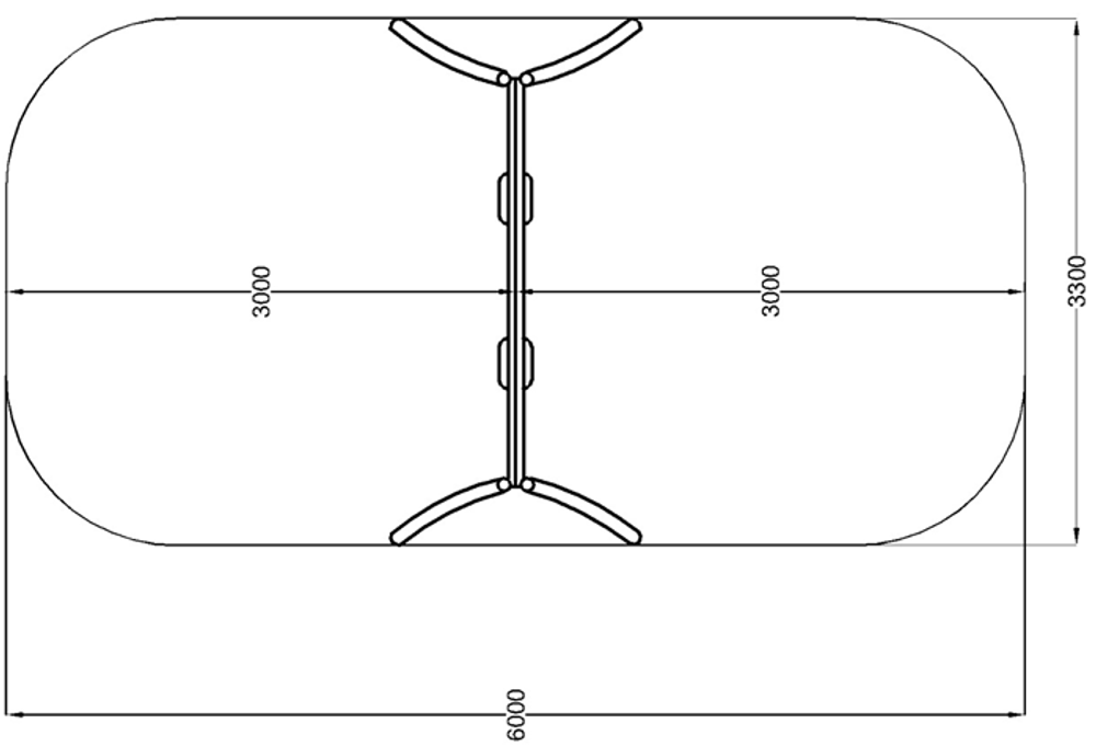 Качели двухсекционные Кураж КЧ081.00