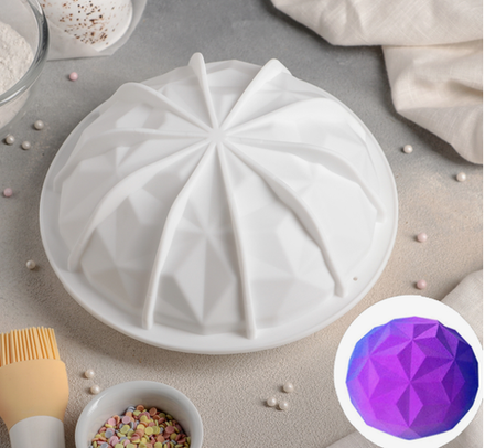 Форма для муссовых десертов и выпечки Доляна «Кристалл», 19×9,8 см, цвет белый СИММА