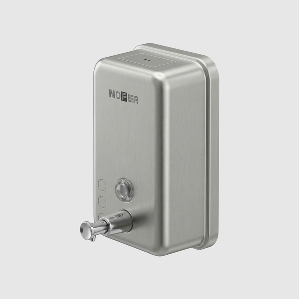 Диспенсер для мыла с кнопкой 1200 мл. нерж. сталь INOX 03041.S матовый