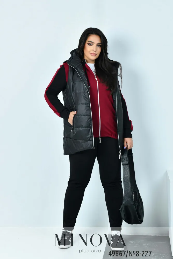 Костюм 8-227-бордо-черный Minova