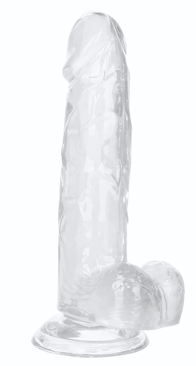 Прозрачный фаллоимитатор Size Queen 6 - 20,25 см. (Цвет: прозрачный)