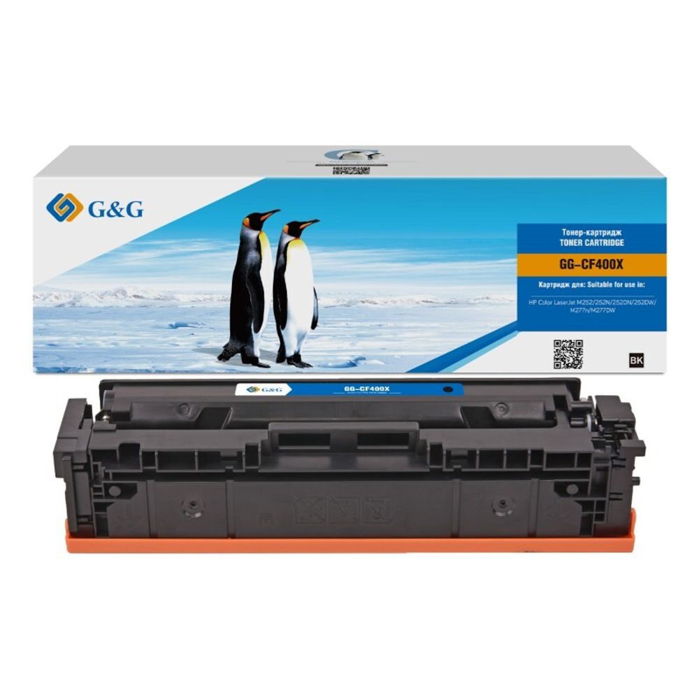 Картридж G&amp;G, аналог HP CF400X (201X) для LaserJet M252/M274/M277 черный (2.8k)