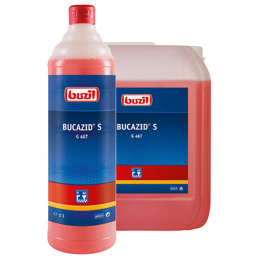Bucazid S, кислотное ср-во для ежедневной чистки сантехники на основе амидосульфоновой кислоты, Buzil 10 л.