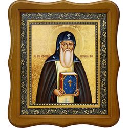 Стефан Печерский Владимиро-Волынский Преподобный. Икона на холсте.