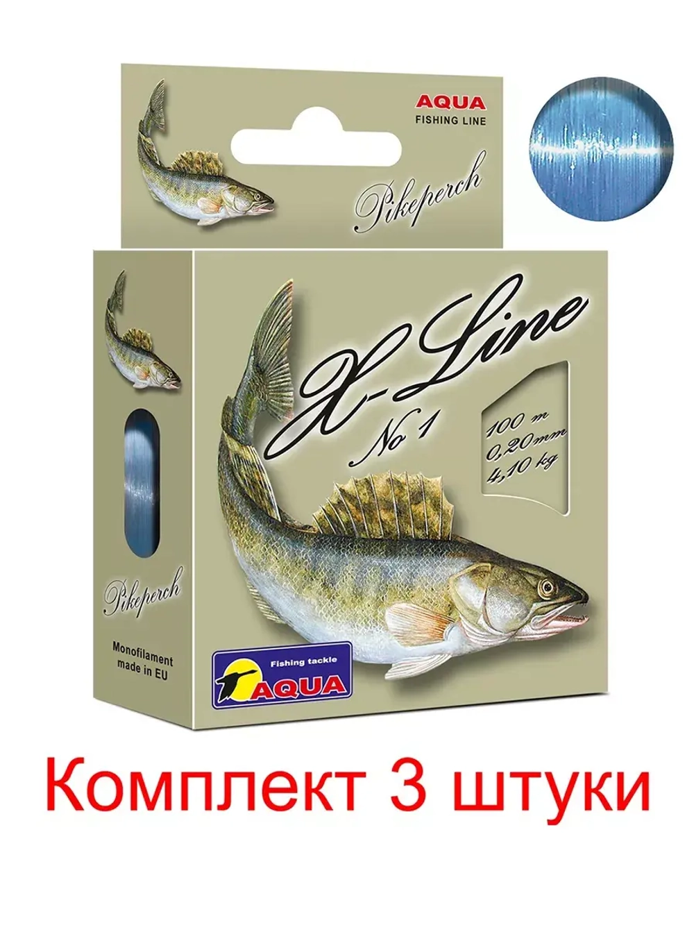 Полиэстровая леска X-Line Pikeperch (Судак) 0,16 мм 3 шт