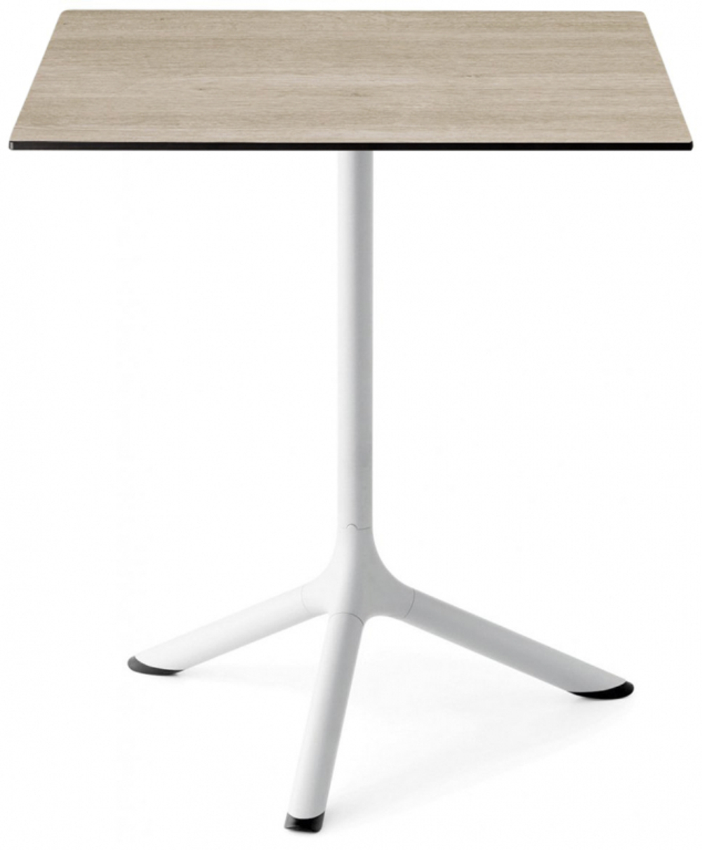 Стол ламинированный обеденный складной Scab Design Tripe Folding, белый, состаренный дуб тортора