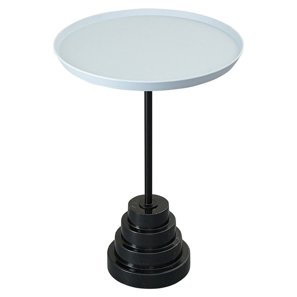 Столик кофейный Bergenson Bjorn Sustainable collection, 38 см, серо-голубой/черный