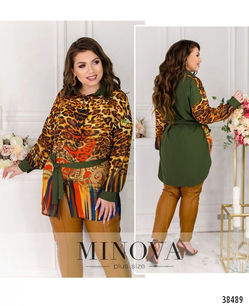 Рубашка 158-хаки Minova