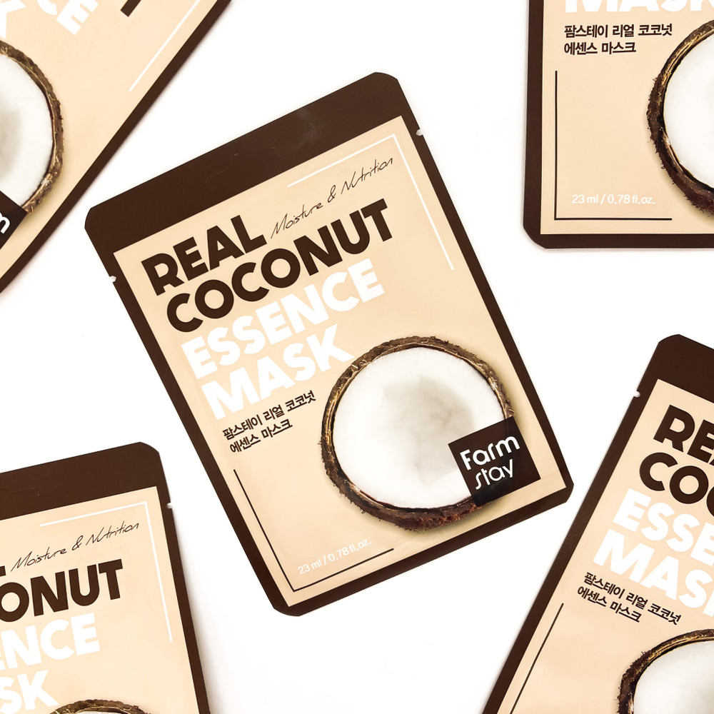 Маска тканевая для лица с кокосом FarmStay Real сoconut essence mask