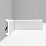 Плинтус напольный дюрополимер под покраску D037 80×13×2000 мм DecoMaster