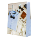 Пакет подарочный "Man" 23*38*8 см, ручки-шнурок, 4 цвета микс