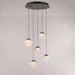 Подвесной светильник MD25030003-5A matt black/clear