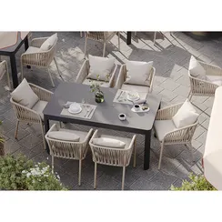 Уличный стол Leif, 160х90х75 см, темно-серый