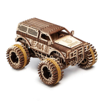 Джип БигФут 4x4 от DROVO - Деревянный конструктор, сборная механическая модель, 3d пазл