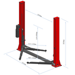 Подъемник электрогидравлический 4т 110-1900мм 2-х стоечный 380В ниж.синхрон. (руч. спуск) GTE