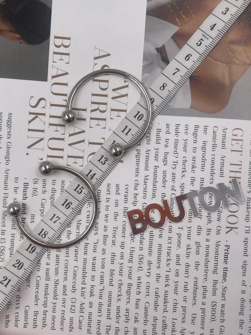 Подвеска серебристая "Пирсинг циркуляр"