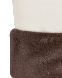 Юбка миди с меховой отделкой