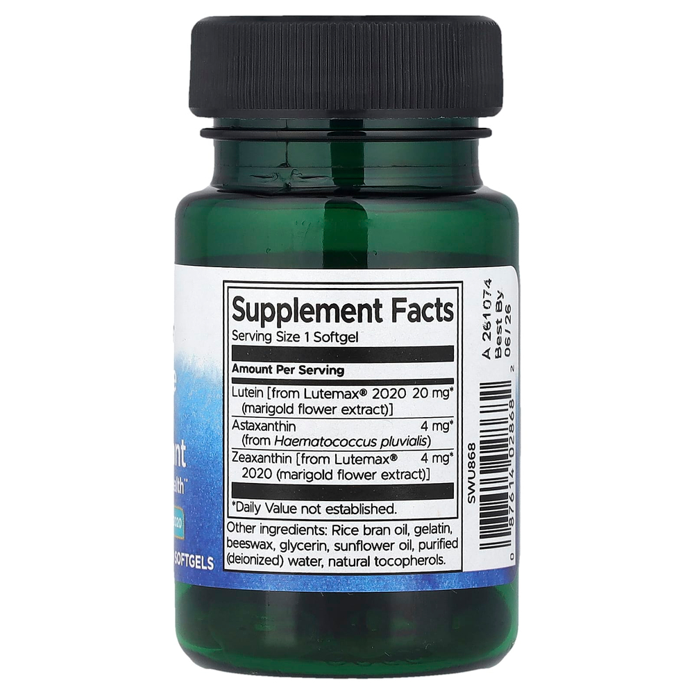 Swanson, Высочайший антиоксидант для глаз, 30 мягких таблеток