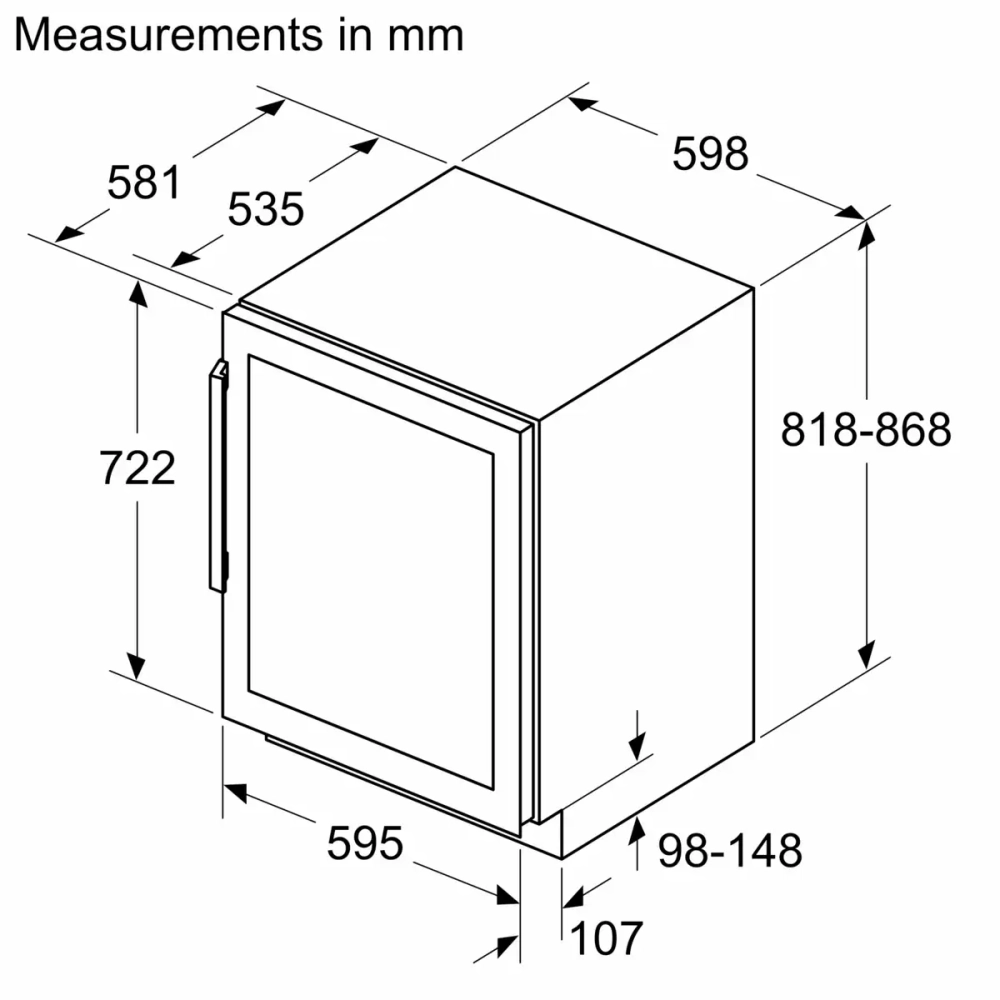Винный шкаф Bosch KUW21AHG0