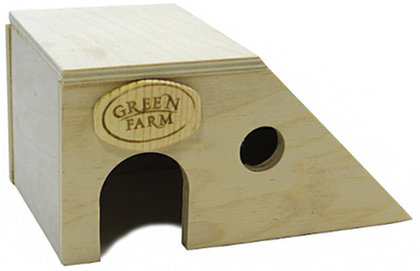 GREEN FARM Домик для мелких грызунов с наклонной стенкой, 170*105*86 мм