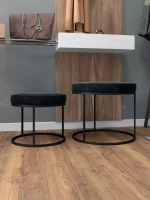 Комплект круглых банкеток - ЧЧЕРН - черное на черном