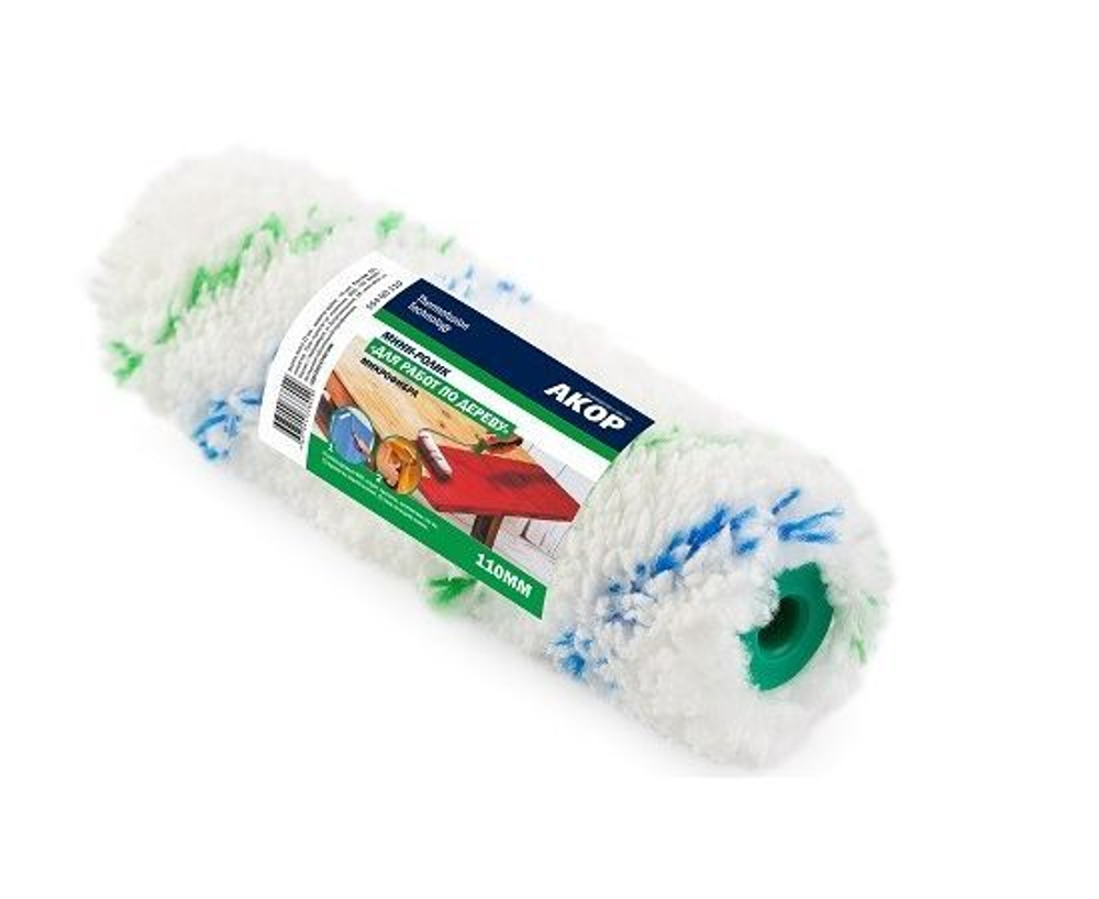 Мини-ролик АКОР Работы по дереву 60 мм, ворс 12 мм